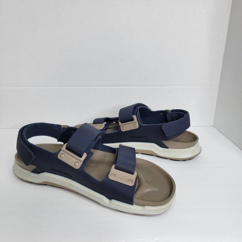 Birkenstock Navy and Beige Sandals